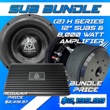 Trinity Audio Dual H Series 12" Subwoofers & TAS-8000.1 8,000 Watt Monoblock Amplifier