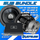Trinity Audio Dual M Series 18" Subwoofers & 5000.1v2 5,000 Watt Monoblock Amplifier