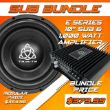 Trinity Audio Single B Series 10" Subwoofer & 2000.1v2 2,000 Watt Monoblock Amplifier