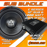 Trinity Audio Single E Series 12" Subwoofer & 1000.1v2 1,000 Watt Monoblock Amplifier