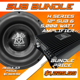 Trinity Audio Single H Series 12" Subwoofer & 5000.1v2 5,000 Watt Monoblock Amplifier