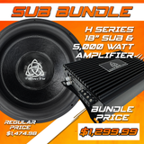 Trinity Audio Single H Series 18" Subwoofer & 5000.1v2 5,000 Watt Monoblock Amplifier