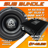 Trinity Audio Single M Series 10" Subwoofer & 2000.1v2 2,000 Watt Monoblock Amplifier