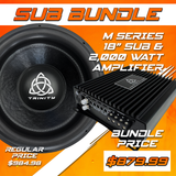 Trinity Audio Single M Series 18" Subwoofer & 2000.1v2 2,000 Watt Monoblock Amplifier