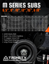 2-Pack Trinity M Series 6.5" Subwoofer 400 Watts RMS