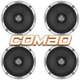 Trinity Audio 4-Pack Combo RS654 6.5" Midrange Speaker 4-Ohm